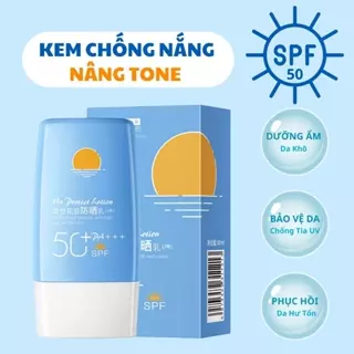 Kem Chống Nắng Kiềm Dầu SPF 50+ HALUN 60ML Chính Hãng, Kem Chống Nắng Nâng Tone Cho Da Mặt & Body Bảo Vệ Da