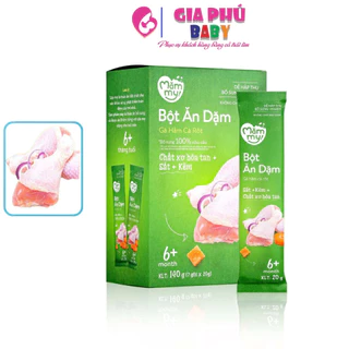 Bột ăn dặm vị gà hầm cà rốt Mămmy bổ sung Vitamin, Sắt, Kẽm và chất xơ hòa tan nhu cầu DHA - 140gr