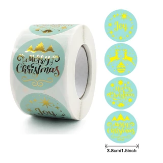 [SIZE TO] Cuộn 500 nhãn dãn giáng sinh, tem giáng sinh, sticker merry christmas