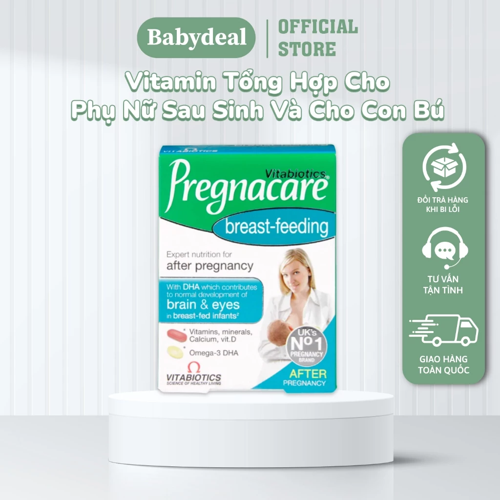 Vitamin tổng hợp cho phụ nữ sau sinh (Bú) Pregnacare Breast Feeding Anh (Hộp 84 viên) - Babydeal