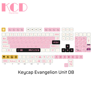 Keycap XDA cao 9.5mm, chủ đề Evangelion Unit 08, chất liệu PBT dày 1.5mm