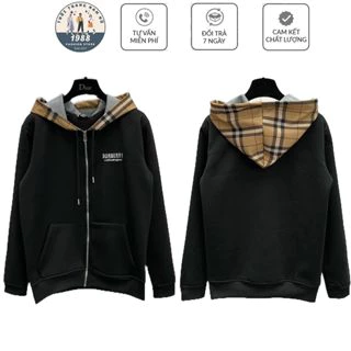 [Free Ship] Áo Khoác Hoodie Nỉ BBR, D.i.o.r Mũ Rộng, Chất Nỉ Dày Dặn, Mũ To, Khóa Sịn, Chữ Thêu Trước Ngực, MeoMeo Shop