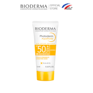 [HB Gift] Kem chống nắng giảm bóng nhờn cho mọi loại da Bioderma Photoderm Aquafluide SPF50+ 5ml [Không Màu]