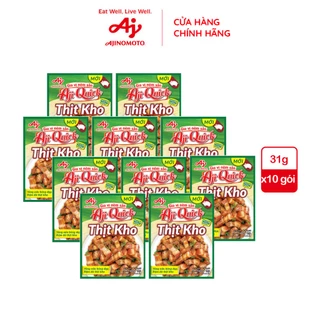 Combo 10 Gói Gia Vị Nêm Sẵn Aji-Quick® Thịt Kho 31g/Gói