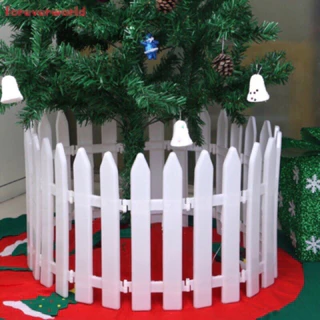 Hàng rào nhựa trắng trang trí cây thông Noel cao 30cm