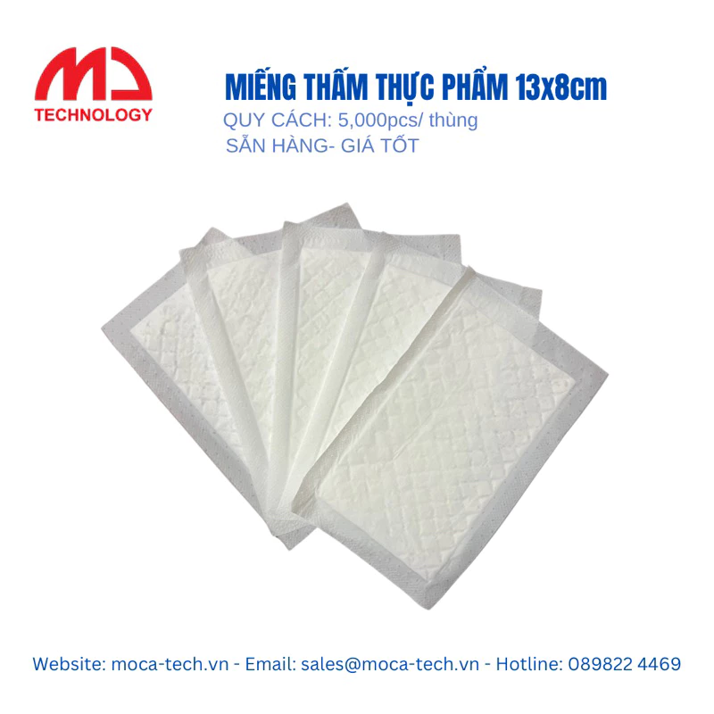 500pcs Miếng thấm thực phẩm 13x8cm