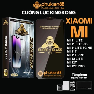 Kính cường lực Xiaomi Mi 11 11T 11Lite 12 12T 12Lite Pro Lite 5G NE, Super Kingkong ESD full màn Miếng dán toàn màn hình