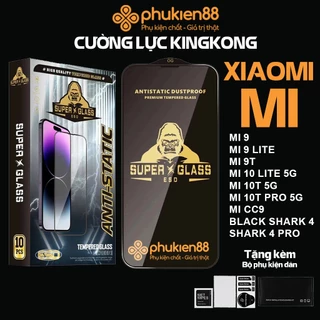 Kính cường lực Xiaomi Mi 9 9T 9Lite 10 10T 10Lite CC9 Shark 4 Pro Lite 5G, Super Kingkong ESD full màn, Miếng dán màn