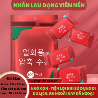 🎋🎋Khăn Lau, Khăn Mặt, Khắn Tắm dạng VIÊN NÉN siêu TIỆN LỢI khí sử dụng đi du lịch & dã ngoại. ( ĐỦ SIZE LỰA CHỌN )