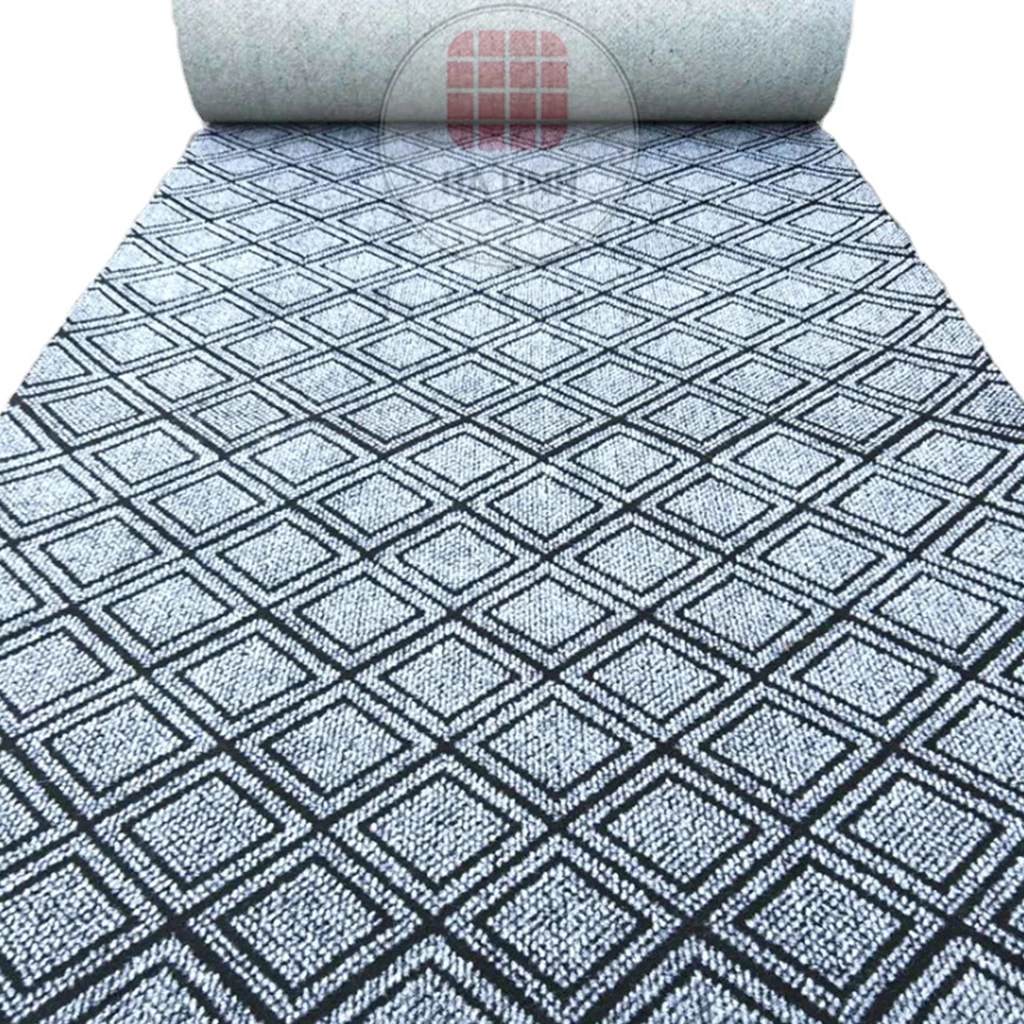 Thảm nỉ trải sàn JACQUARD hoa văn 2 màu, thảm nỉ văn phòng, hội nghị dày 5mm