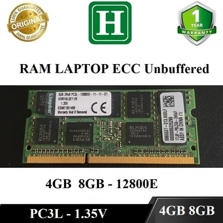 Ram ECC SODIMM 4Gb 8GB DDR3L (PC3L) ECC bus 1600 /12800E tháo máy chính hãng, bảo hành 1 năm