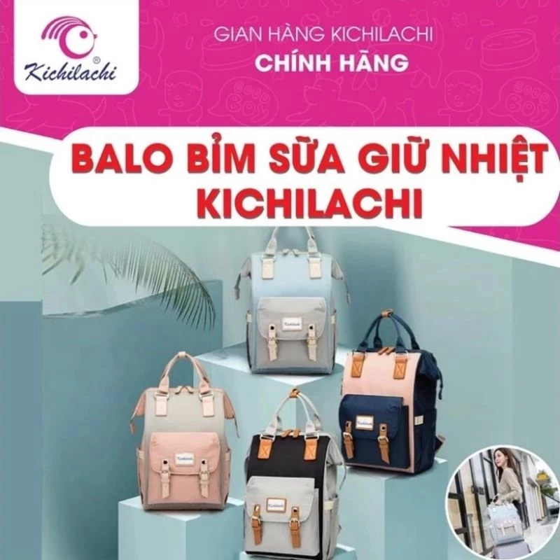 Balo bỉm sữa đa năng Kichilachi