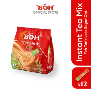 BỘT TRÀ SỮA VỊ YẾN MẠCH TÍ NGỌT HIỆU BOH - BOH TEH TARIK OAT LESS SWEET (12's)