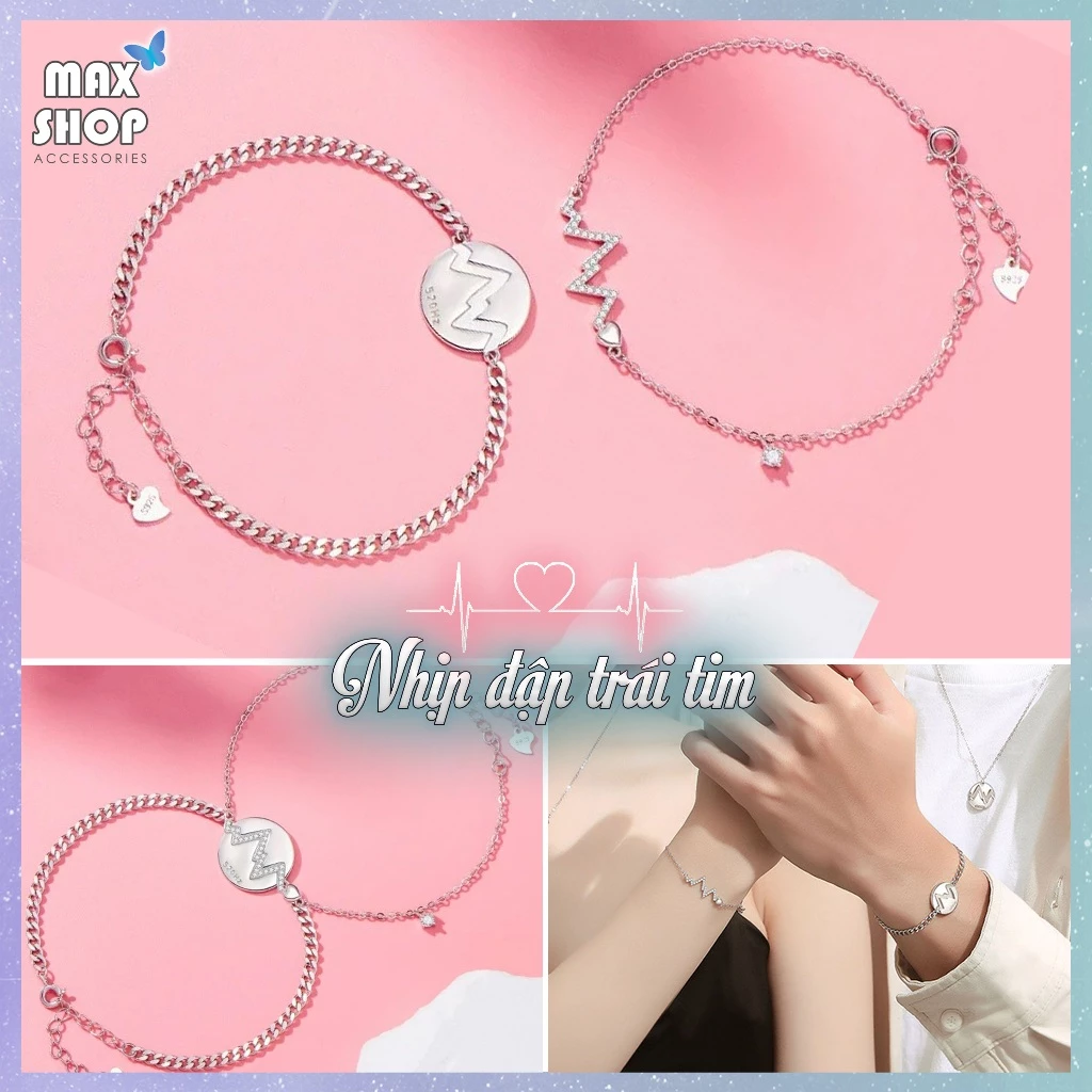 Vòng tay đôi NHỊP ĐẬP TRÁI TIM 💓 mẫu mới nhất cực đẹp cho couple cặp đôi