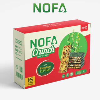 Bánh rong biển kẹp hạt dinh dưỡng Nofa Healthy Food thơm ngon giòn rụm Hộp 8 bánh 200gr