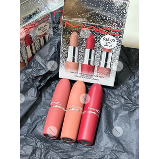 [Sẵn] Tách Set son MAC 3 cây Hail To The Chick Lipstick Retro - full size