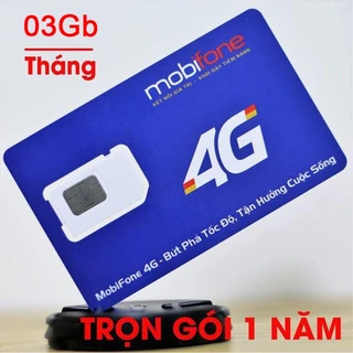 Sim 4G mobifone: 3Gb/tháng/năm