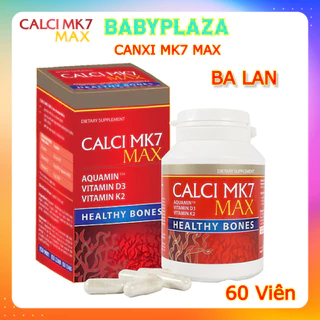 Calci MK7 Max Bổ sung canxi tảo đỏ tự nhiên,D3,MK7 hộp 60v-Tăng chiều cao cho trẻ dậy thì,bà bầu,người loãng xương