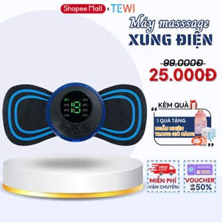 Miếng Massage TEWI Xung Điện Cổ Vai Gáy , Bắp Tay, Lưng Bằng Sung Điện Giảm Đau Nhức Hiệu Qủa,n 10 Chế Độ