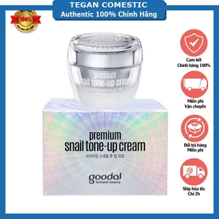 Kem Ốc Sên Goodal Premium Snail Tone-Up Cream Hàn Quốc 50ml dưỡng ẩm, trắng da nâng tone, trẻ hoá da ❤️ TEGAN COMESTIC