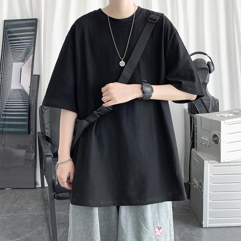 Áo Thun Trơn Oversize màu TRẮNG/ĐEN/TAN form nam nữ Unisex 🖤 Áo phông form rộng tay lỡ July7store