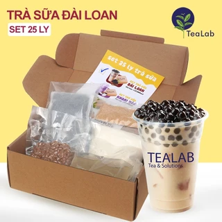 Set nguyên liệu pha trà sữa trân châu Đài Loan Tealab thành phẩm 20-25 ly đậm vị cực ngon