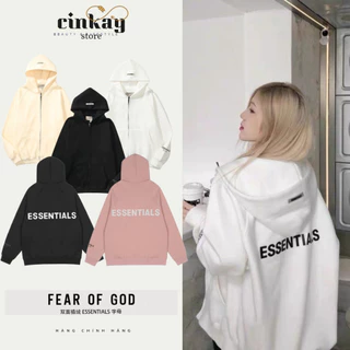 Áo Hoodie zip , Áo nỉ ESSENTIALS cực hót form rộng , hàng chuẩn chính hàng , dày dặn , tag mác chất lượng Cinkay