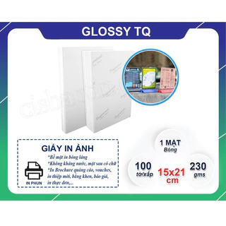 GIẤY ẢNH 1 MẶT GLOSSY PHOTO A5 240G( xấp 100 tờ)