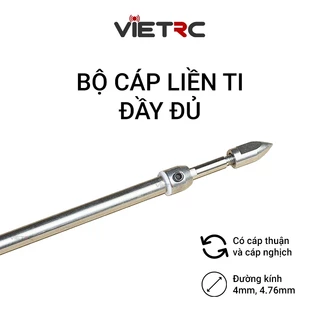 Bộ láp cáp liền ti đầy đủ 4mm/4.76mm dài 350mm thuận và nghịch để ráp tàu/cano điều khiển từ xa