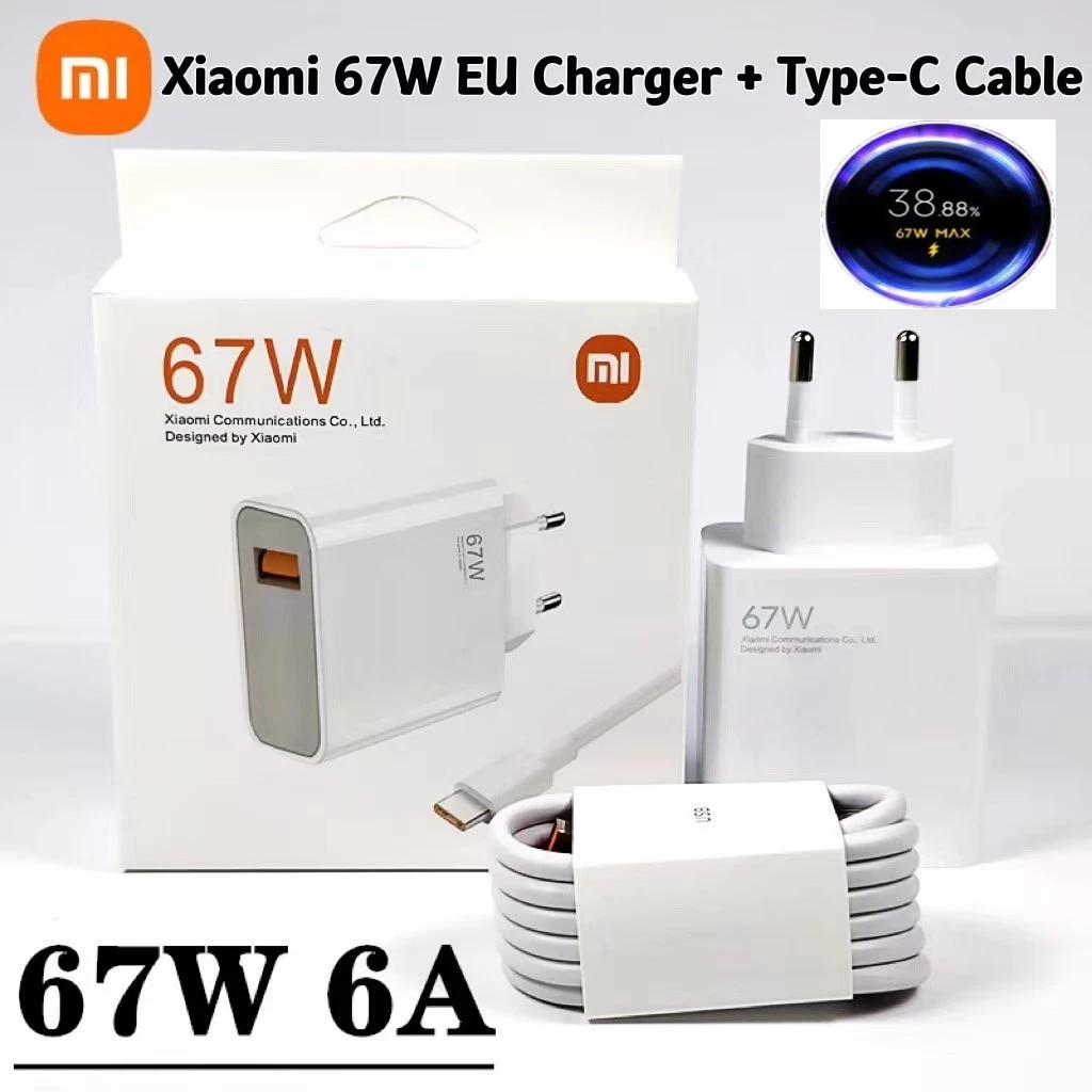 (BH 12 Tháng) Bộ Sạc Nhanh Xiaomi Mi 67W - Cáp Sạc 6A USB Type-C cho Xiaomi 11 Pro & Xiaomi 11 Ultra.. - TuHaiStore