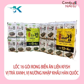 Rong biển sấy khô KFish nhập khẩu Hàn Quốc( Lốc 16 gói)