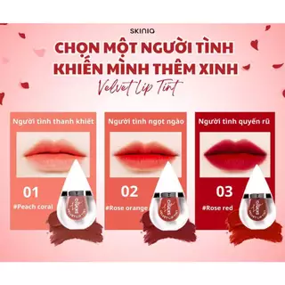 Son môi siêu mềm mịn Son kem Skinia Velvet Lip Tint 5ml