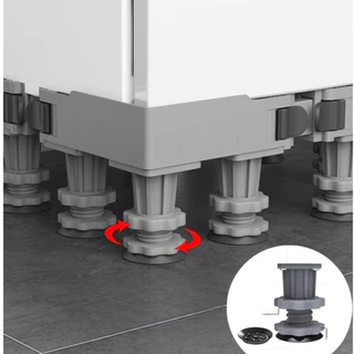 Chân máy giặt, tủ lạnh/ Kệ Máy Giặt / Giảm rung giảm chấn/ Điều chỉnh kích thước- Có Bánh Xe