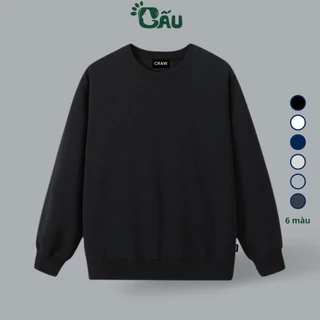 Áo sweater GẤU 194 vải nỉ thu đông co dãn, dày dặn mềm mịn form rộng phong cách Unisex - Trơn SW