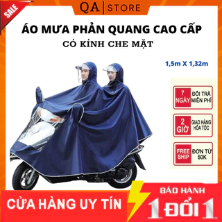 [CAO CẤP] AO MƯA PHẢN QUANG CÓ KÍNH CHE MẶT, ÁO MƯA ĐI XE MÁY 1 NGƯỜI VÀ 2 NGƯỜI Chất Lượng Cao