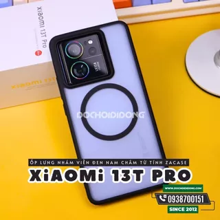 Ốp lưng Xiaomi 13T Pro ( K60 Ultra ) Zacase Elegance lưng nhám viền đen chống sốc có vòng nam châm từ tính