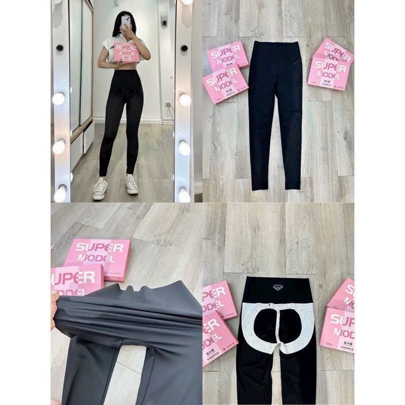 Quần Legging Đúc Su 6.0 MANIKE Legging Siêu Nâng Mông Hộp Hồng