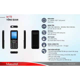 Điện thoại Masstel IZI T2 4G