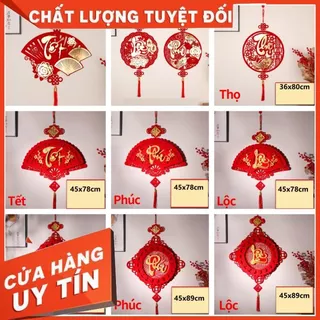 Liễng tròn đỏ treo cửa trang trí tết mừng năm mới 2024 - phiên bản việt nam DT001