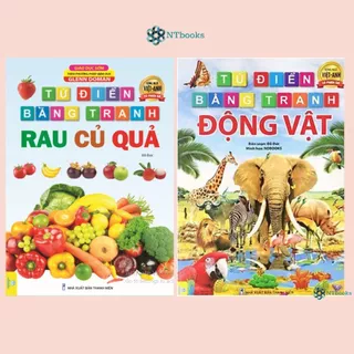 Sách - Từ điển bằng tranh dành cho thiếu nhi (Rau , củ, quả + Động vật)