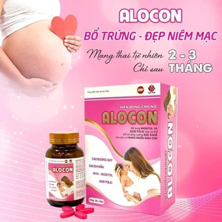 Viên uống cho nữ ALOCON Vạn Tam hộp 30v giúp điều kinh, bổ trứng, tăng khả năng thụ thai tự nhiên