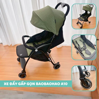 Xe đẩy cho bé Baobaohao A10 xanh kèm màn - Có thể gấp gọn - Thoáng mát cho bé