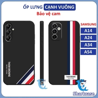 Ốp lưng Samsung A14, A24, A34, A54 in hình thương hiệu đơn giản chống bẩn viền cạnh vuông bảo vệ cam điện thoại nhựa TPU