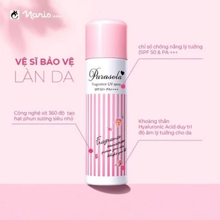 Xịt Chống Nắng Naris Cosmetics Dưỡng Sáng Da Parasola UV Spray SPF50+ PA++++ 90g