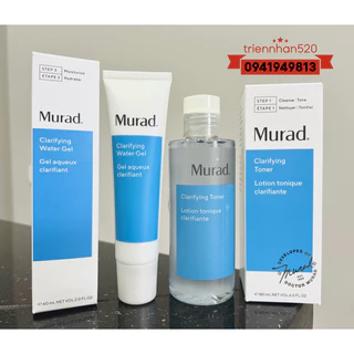 (Date mới) Toner Murad Clarifying cho da dầu mụn 180ml - Gel dưỡng Murad Clarifying Water Gel 60ml