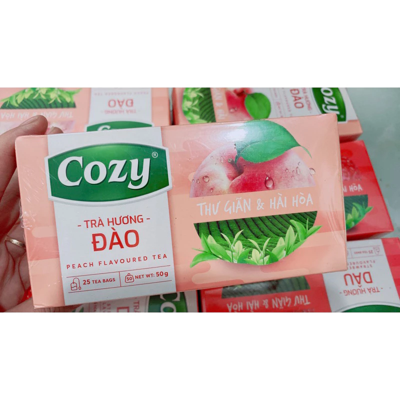 Trà Túi Lọc Cozy Hương Đào Hộp 25 Gói x 2g