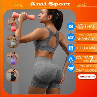 Bộ tập gym nữ ngắn, bộ thể thao nữ ngắn vải đẹp, co giãn 4 chiều thoáng mát, thấm hút mồ hôi AB02