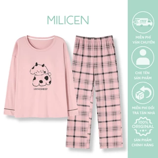 Đồ bộ mặc nhà Pijama cotton cao cấp MILICEN họa tiết khung long PJ_1029