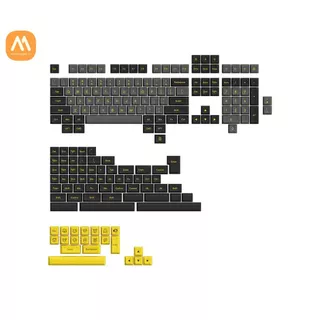 Bộ nút bàn phím cơ AKKO Keycap Set – Black&Gold (ABS Double-Shot / SAL profile / 195 nút)