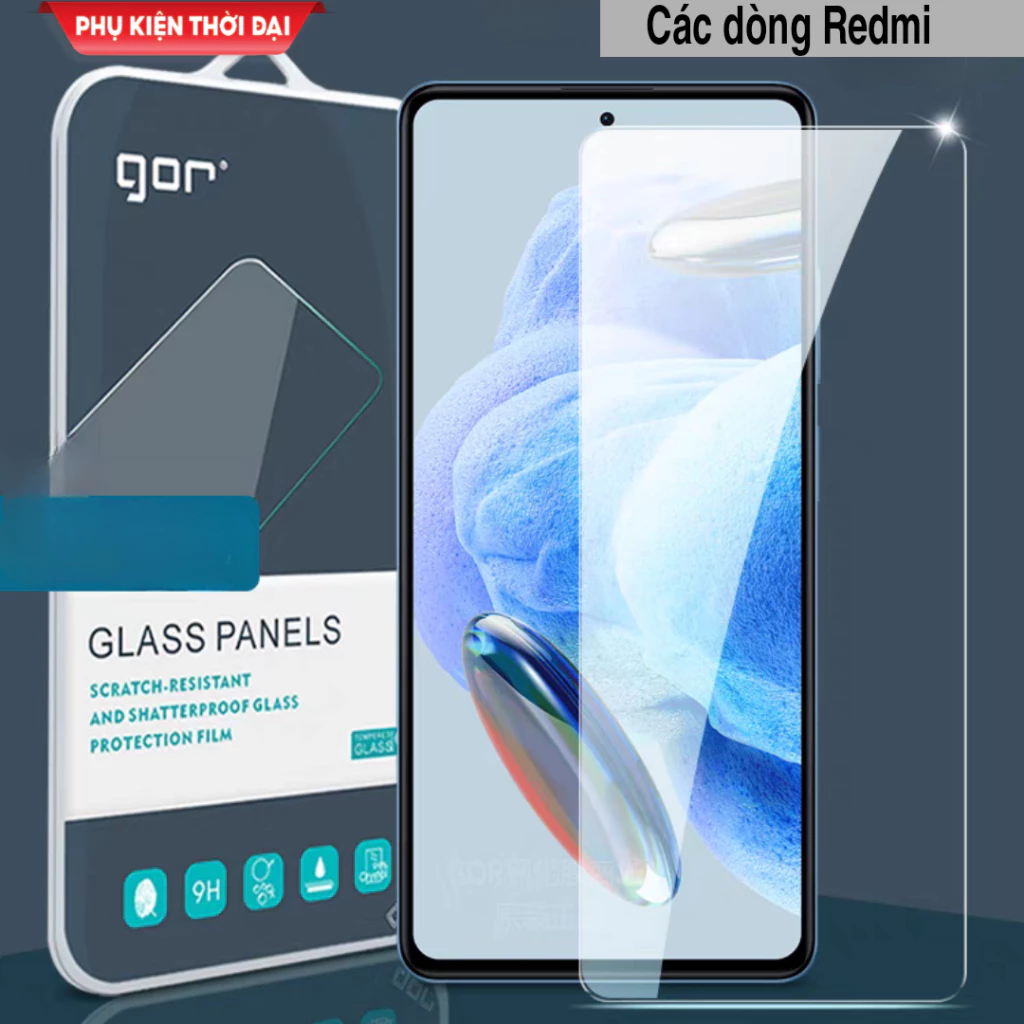 Cường lực Gor Redmi Note 11s / 11 4G / Note 12S / Note 12 / 12 4G / Note 13 / Note 13 5G trong suốt chơi game mượt